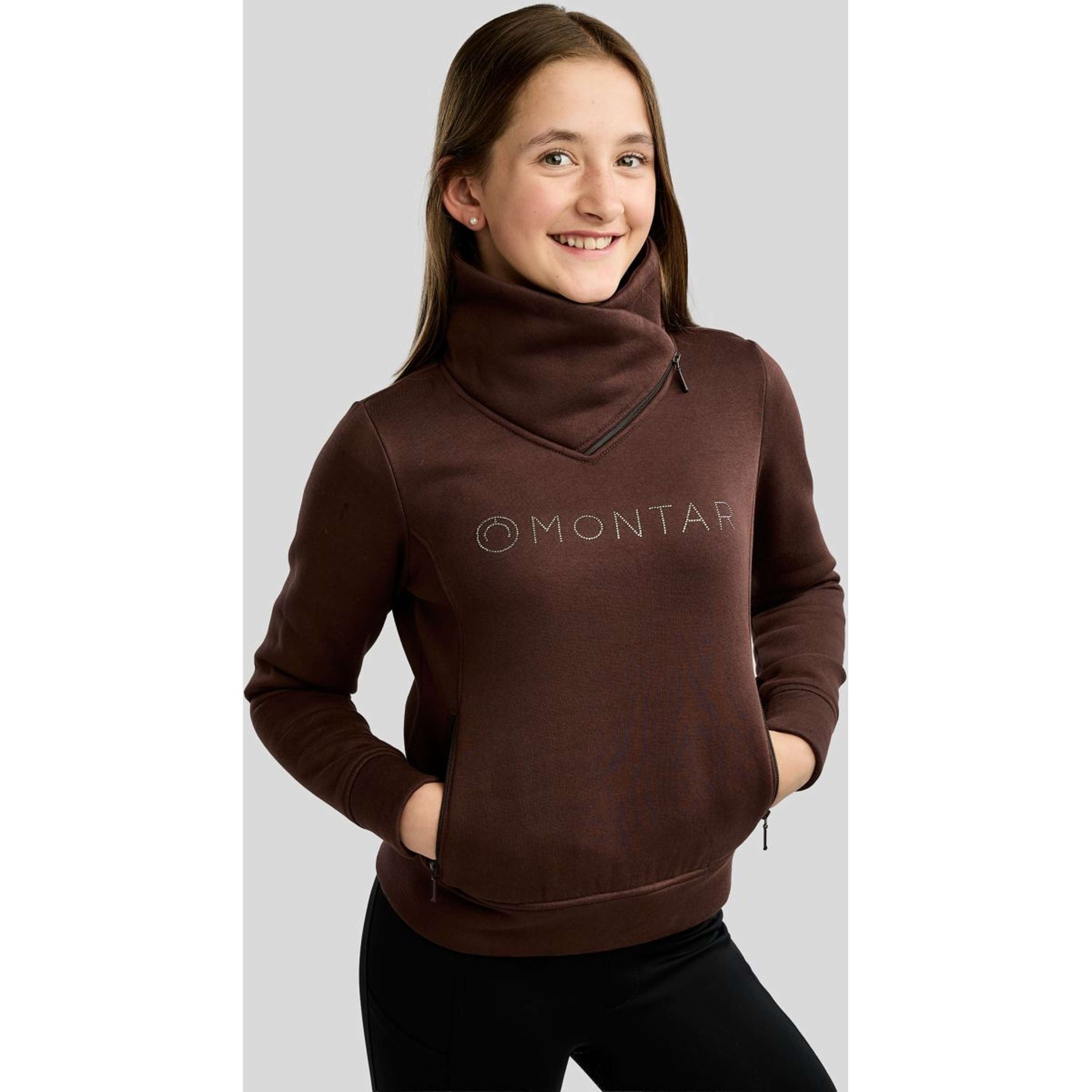 Montar Pull-over MoNaja High Collar Golden Quartz Crystals Kids Black Peony