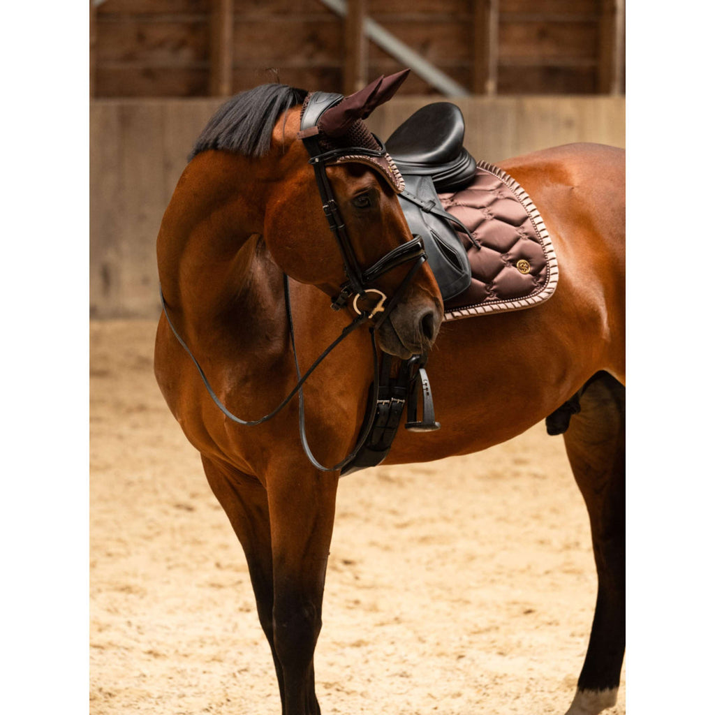 PS of Sweden Tapis de Selle Ruffle Pearl Dressage Marron Terre