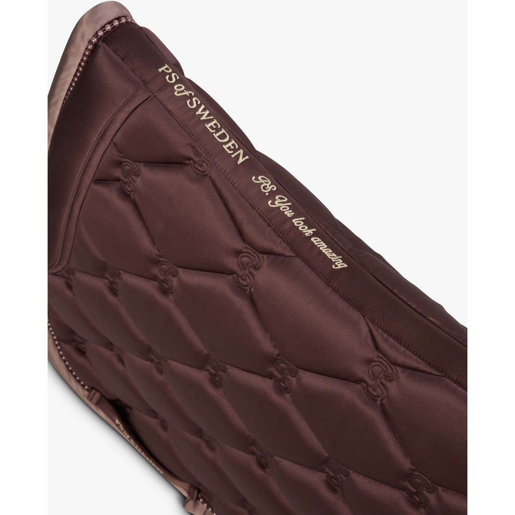PS of Sweden Tapis de Selle Ruffle Pearl Dressage Marron Terre