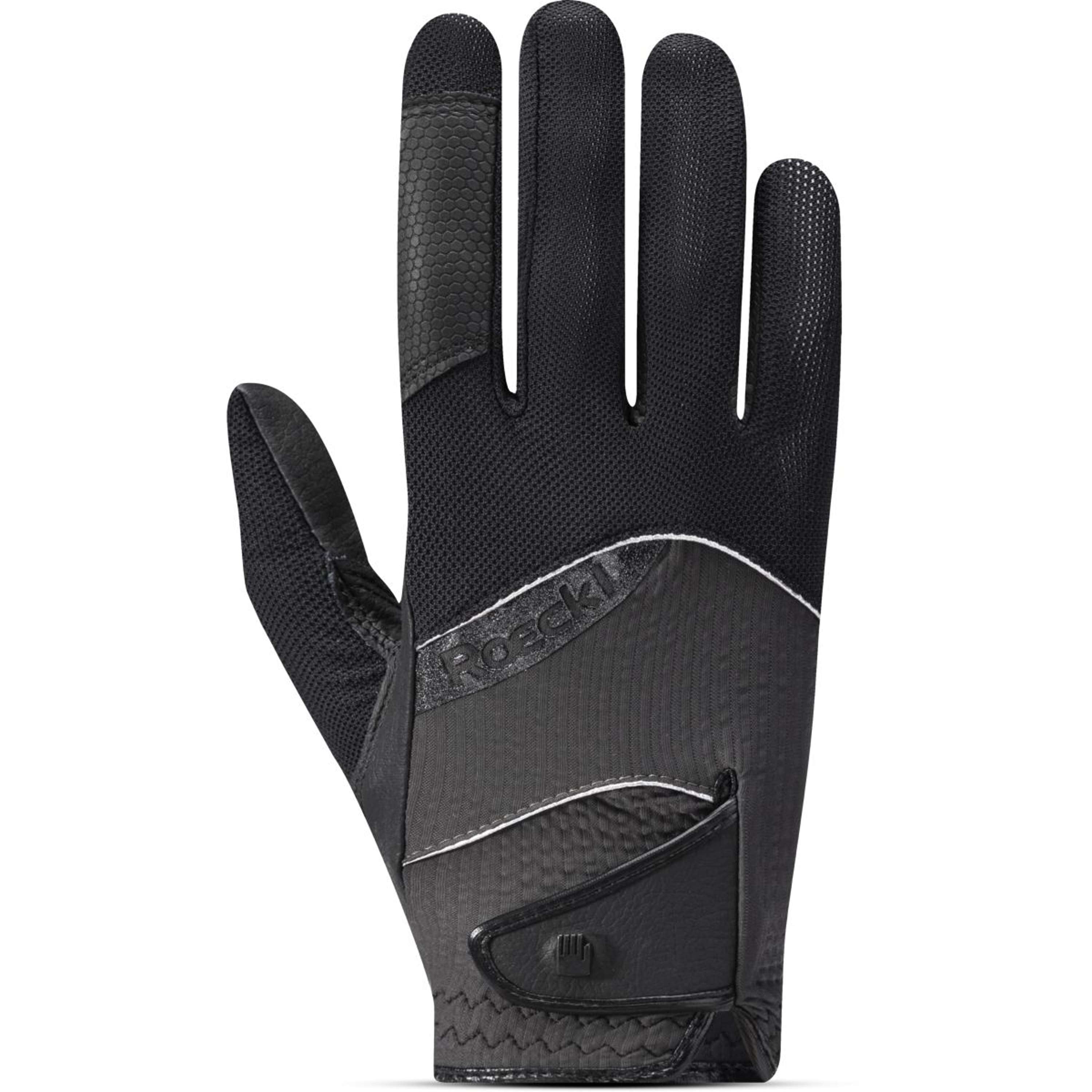 Roeckl Gants d'Équitation Millero Cendres noir/Volcaniques