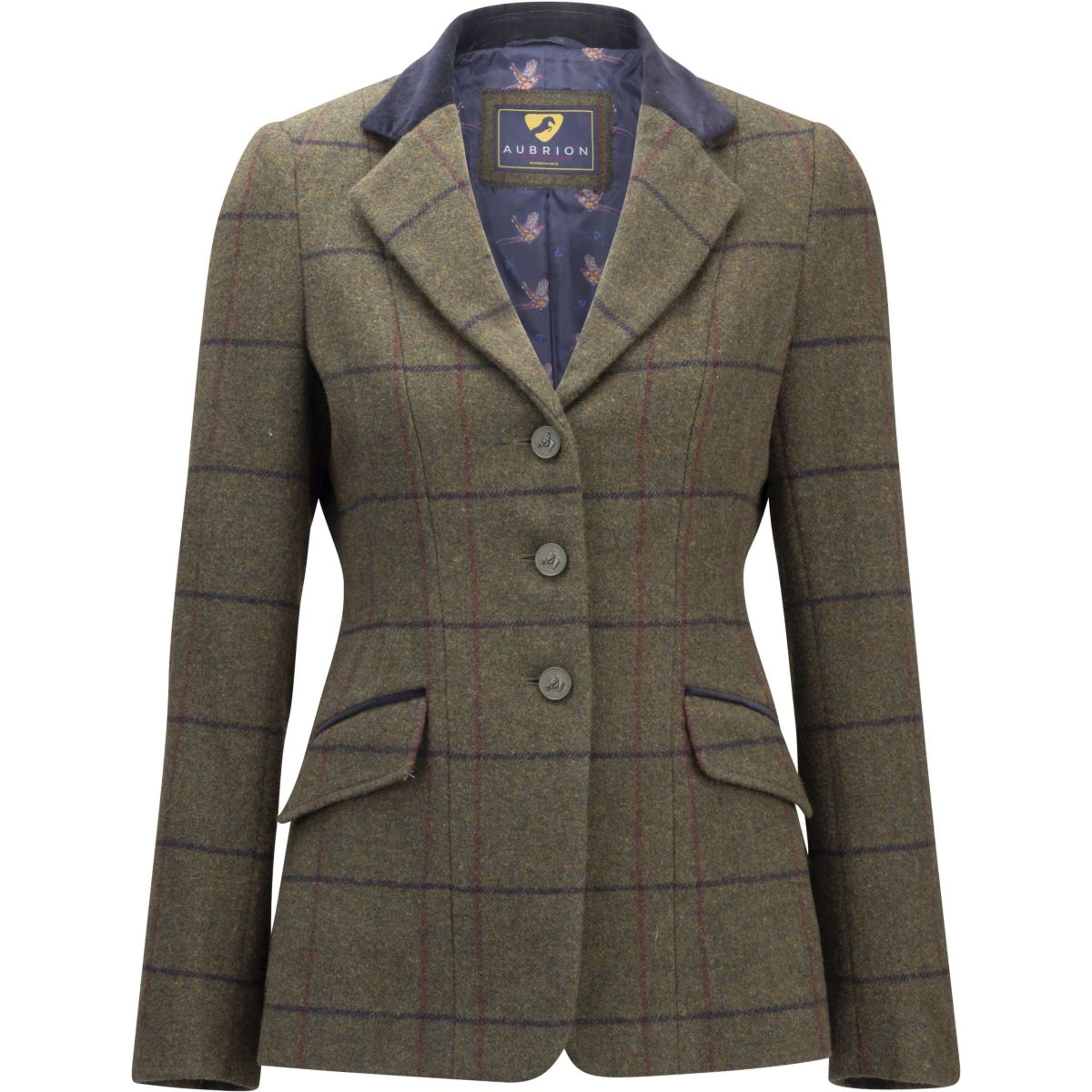 Aubrion by Shires Veste de Concours Saratoga Spruce Vert Check