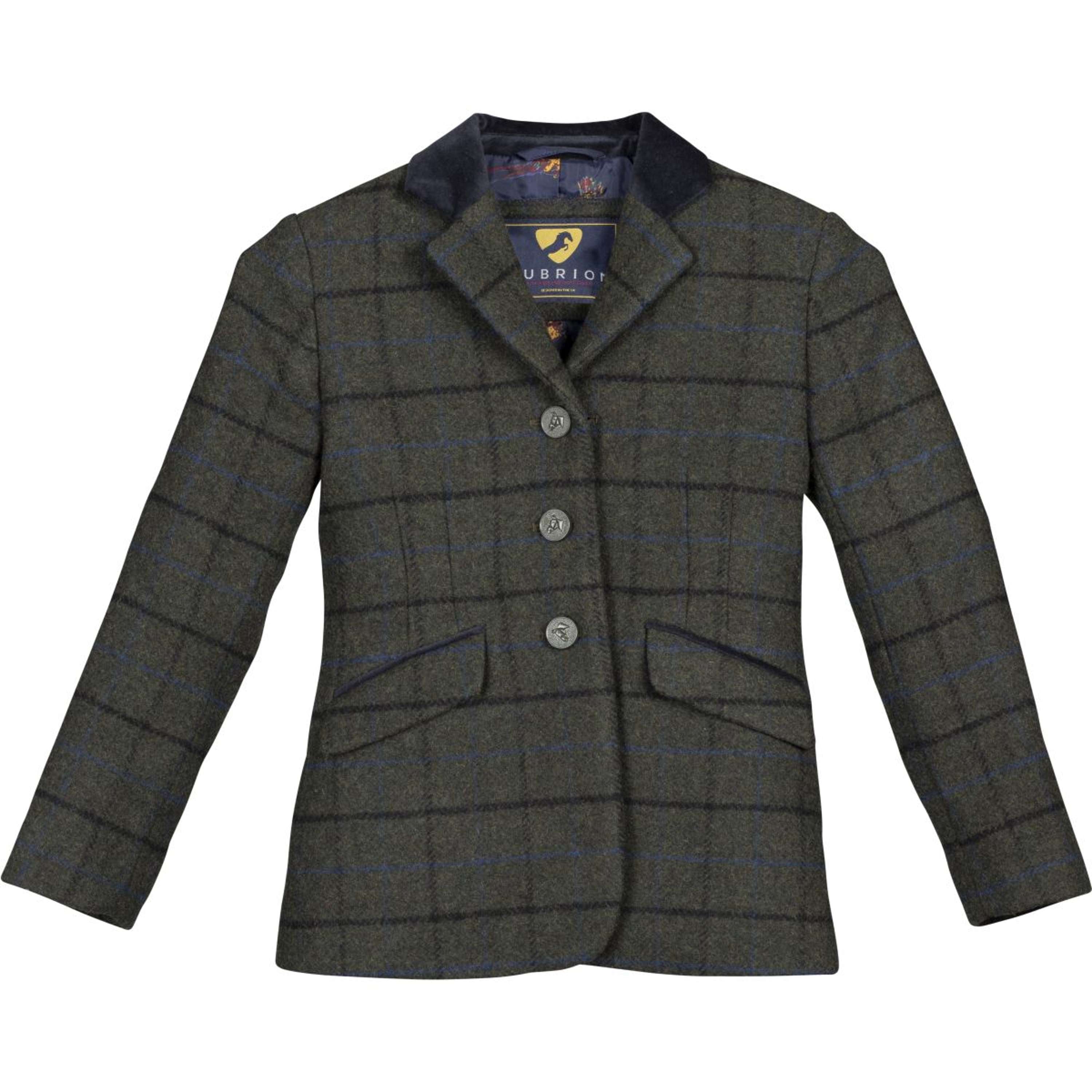 Aubrion by Shires Veste de Concours Saratoga Enfants Vert foncé Check
