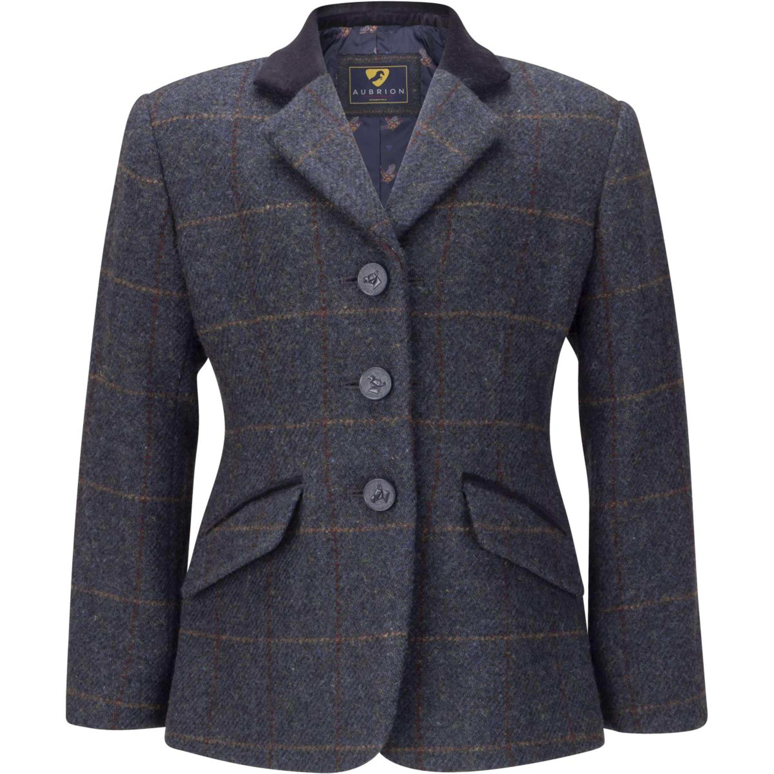 Aubrion by Shires Veste de Concours Saratoga Enfants Juniper Navy Check