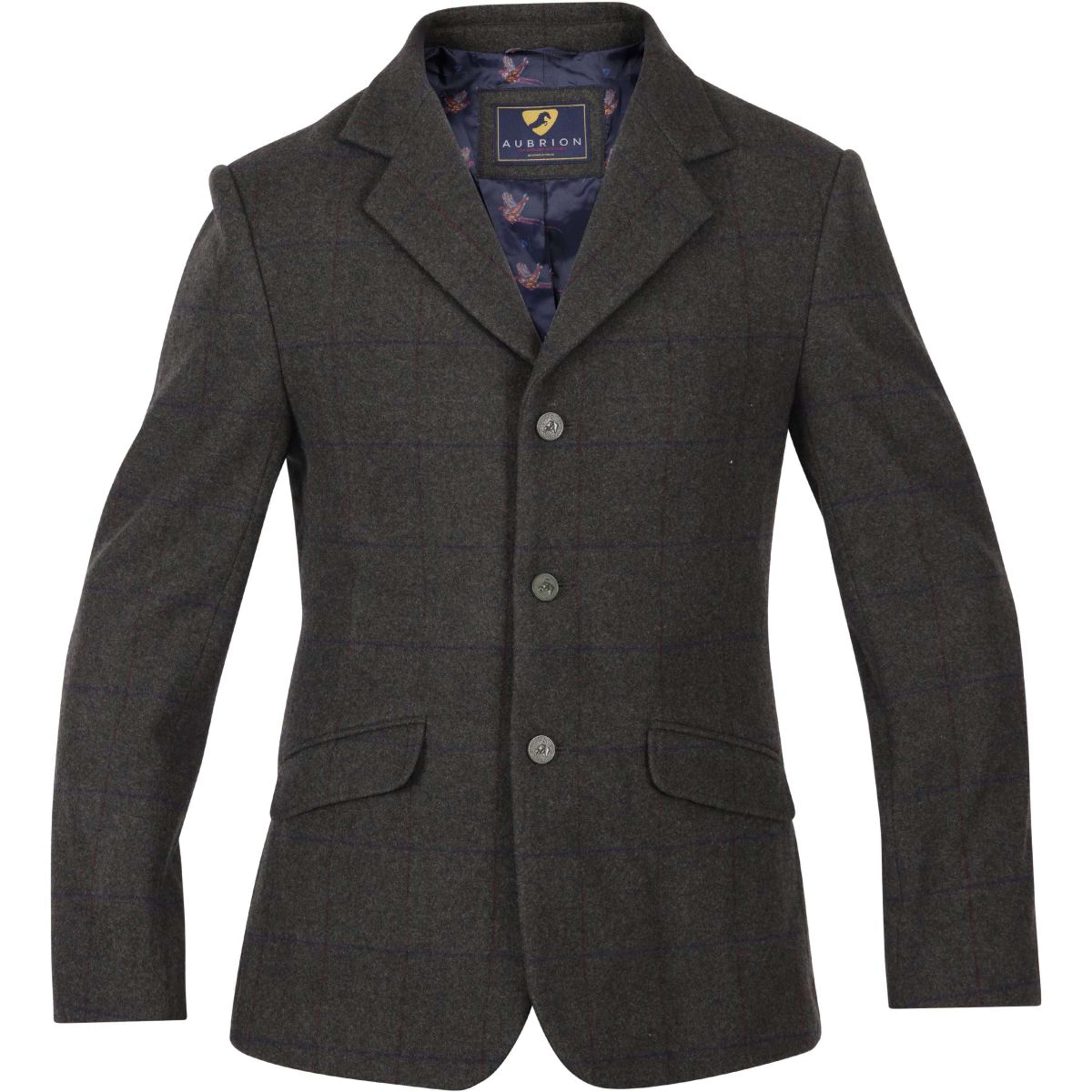 Aubrion by Shires Veste de Concours Saratoga Hommes Elm Vert Check