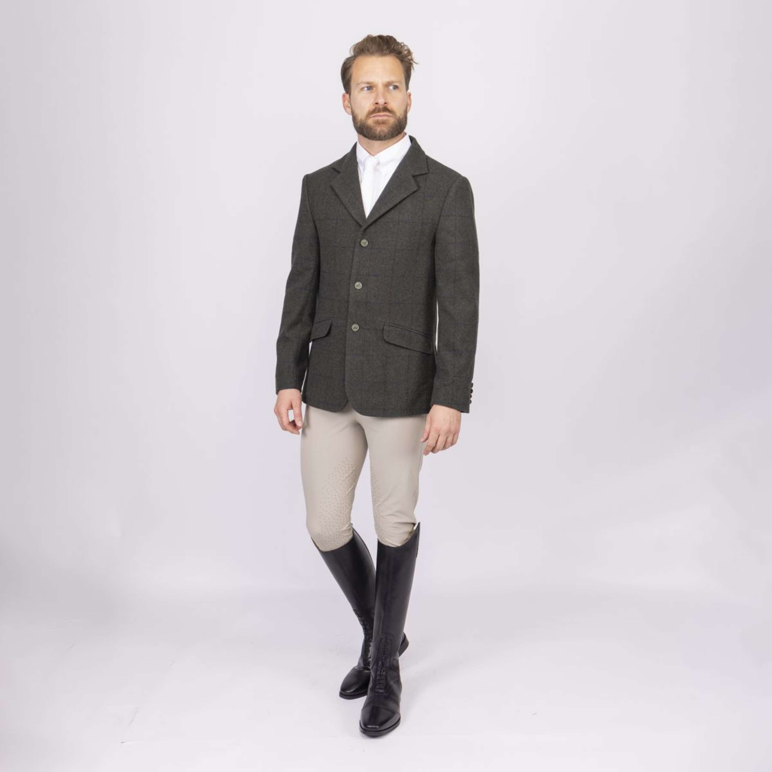 Aubrion by Shires Veste de Concours Saratoga Hommes Elm Vert Check