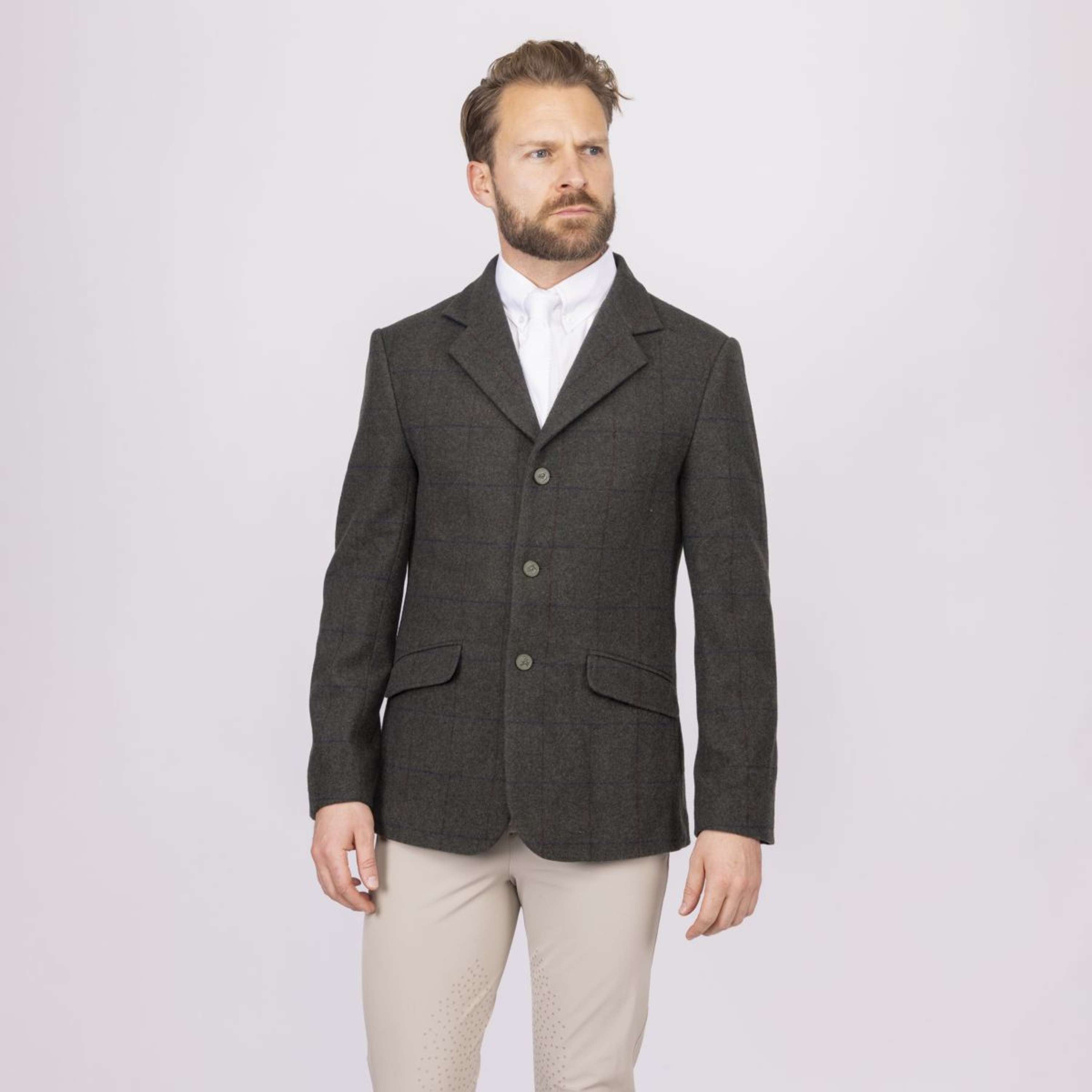 Aubrion by Shires Veste de Concours Saratoga Hommes Elm Vert Check