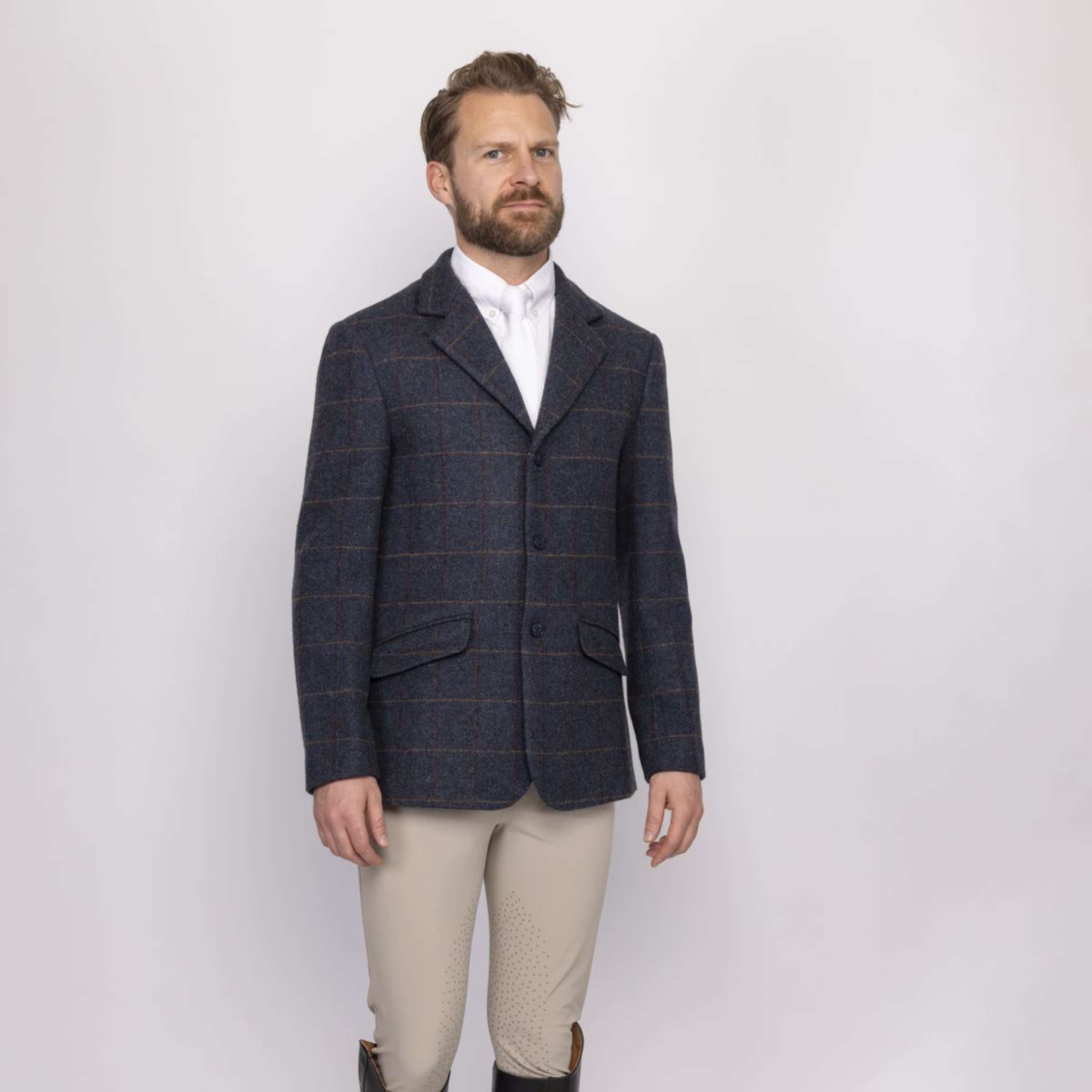 Aubrion by Shires Veste de Concours Saratoga Hommes Juniper Navy Check