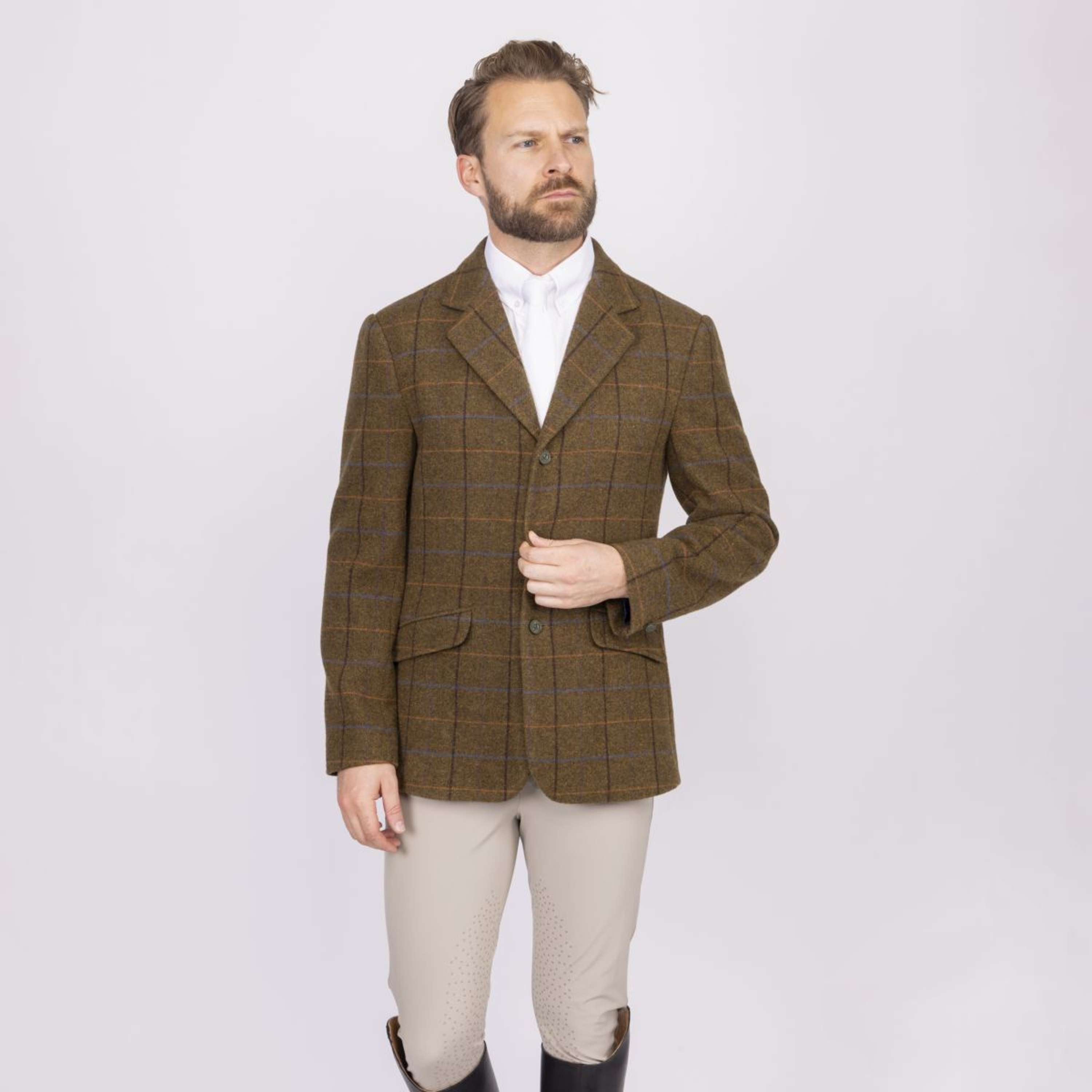 Aubrion by Shires Veste de Concours Saratoga Hommes Chêne Brun Check