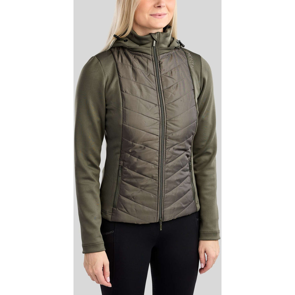 Montar Blouson MoEverline Hybrid Detachable Hood Golden Quartz Crystals Forest Green