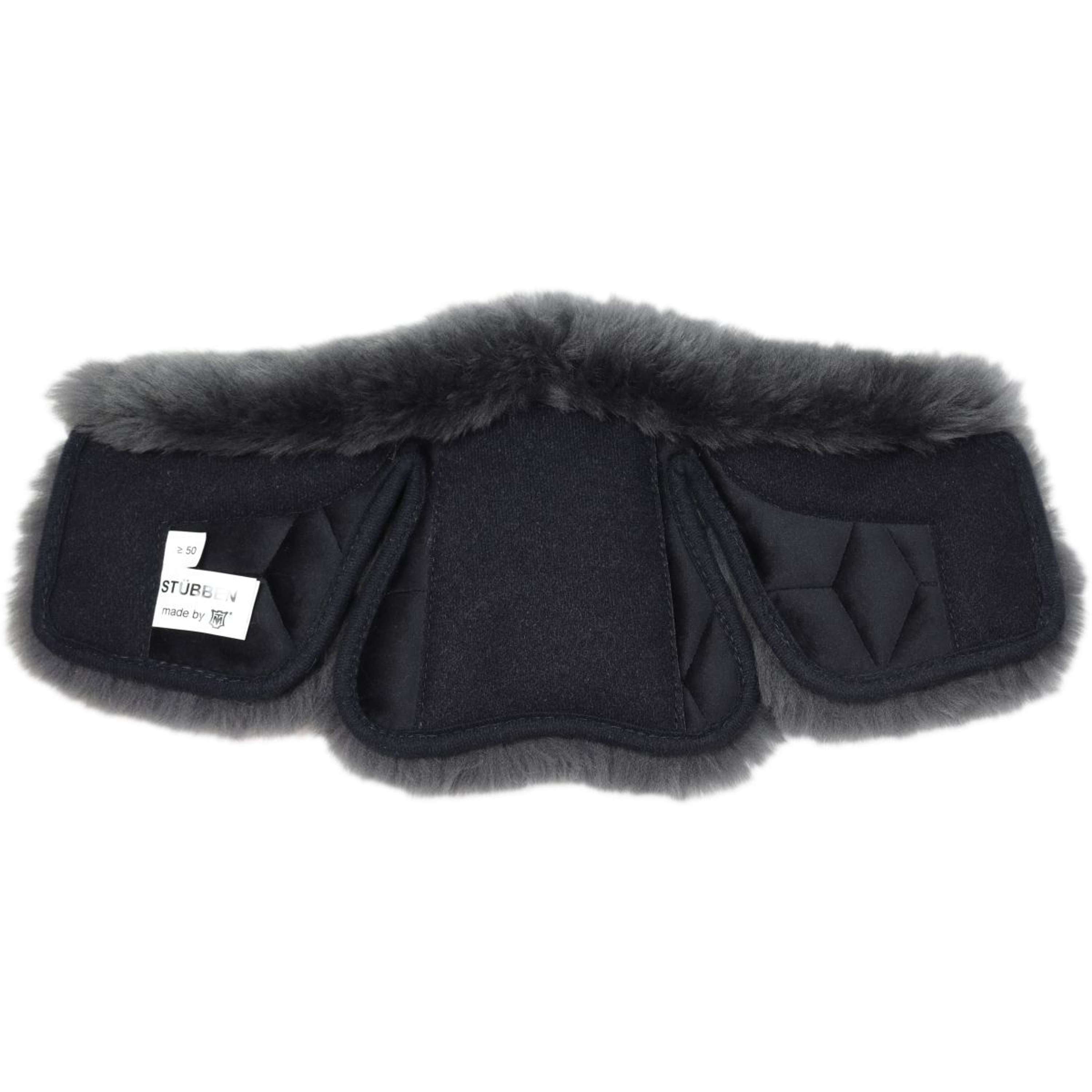 Stübben Fourrure de Sangle Equi-Soft by Mattes Peau d'Agneau Graphite