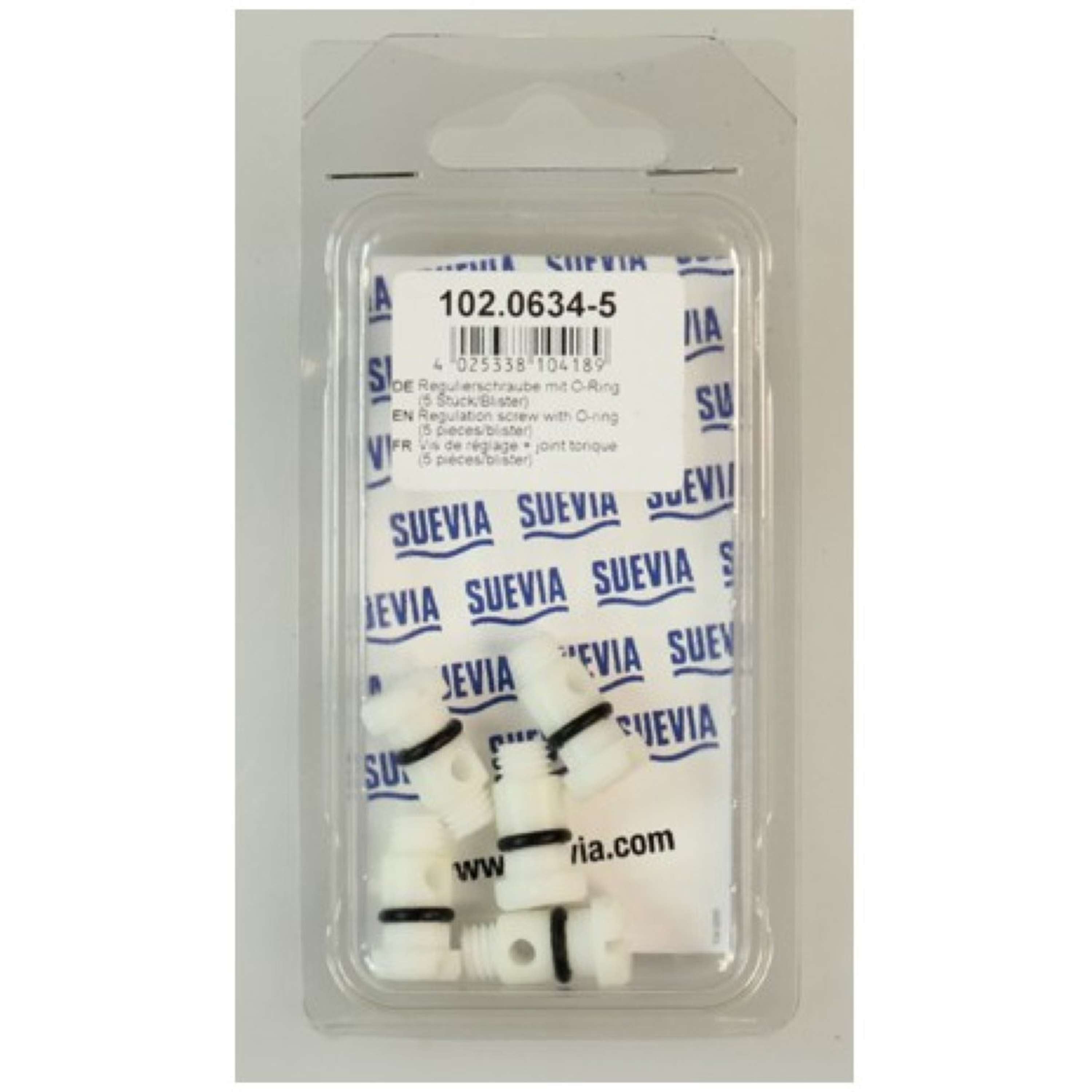 Suevia vis de réglage avec joint torique 5 pièces Blanc