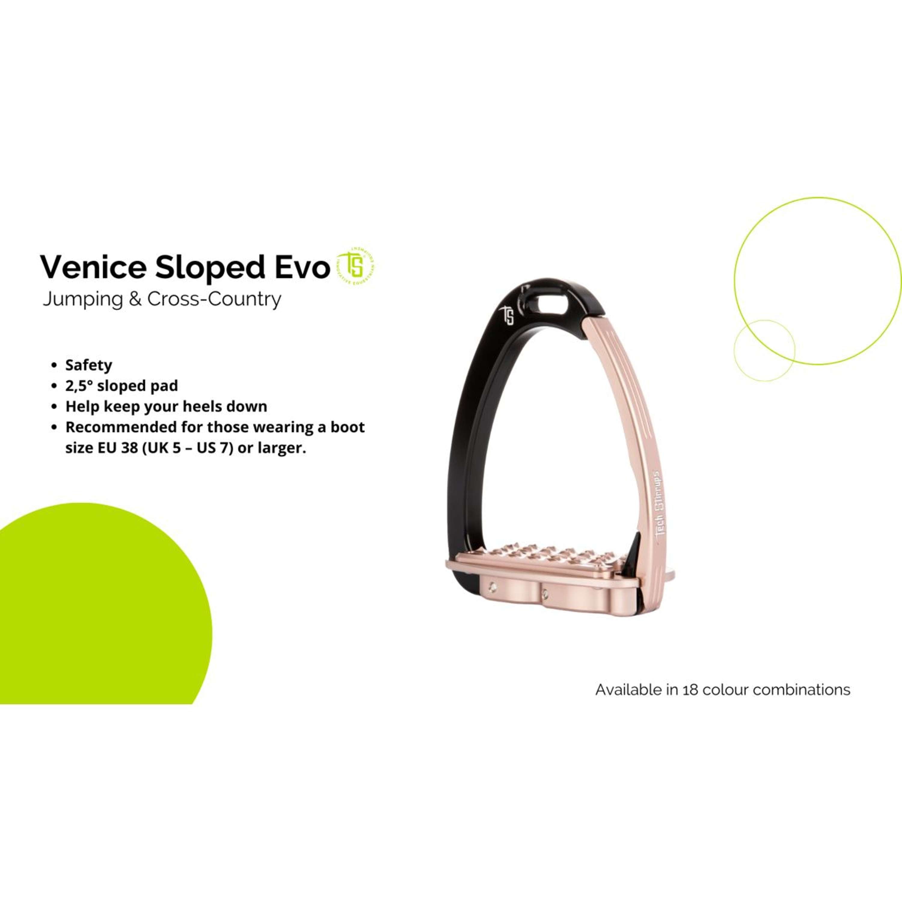 Tech Stirrups Étriers Venice Sloped EVO Argent/Or Rose