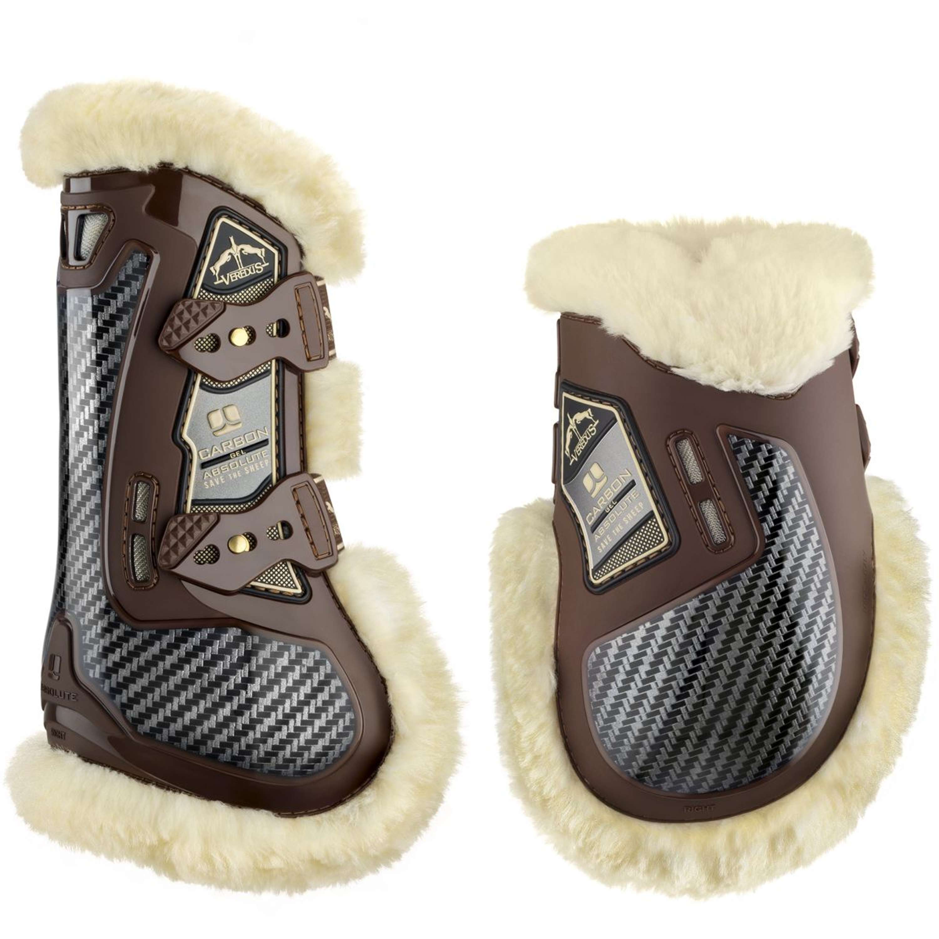 Veredus Protèges-Tendons Carbon Gel Absolute Save the Sheep Front Marron