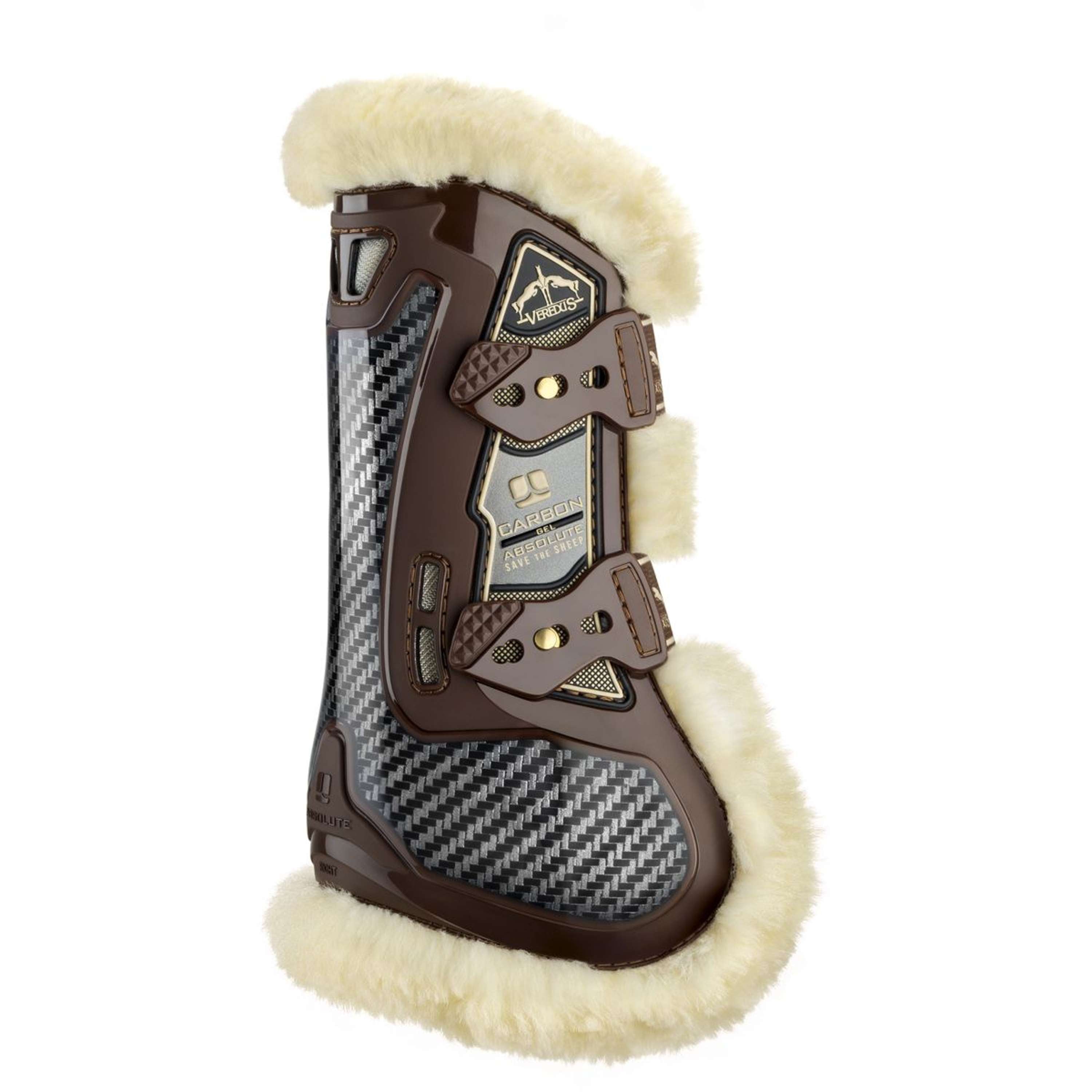 Veredus Protèges-Tendons Carbon Gel Absolute Save the Sheep Front Marron