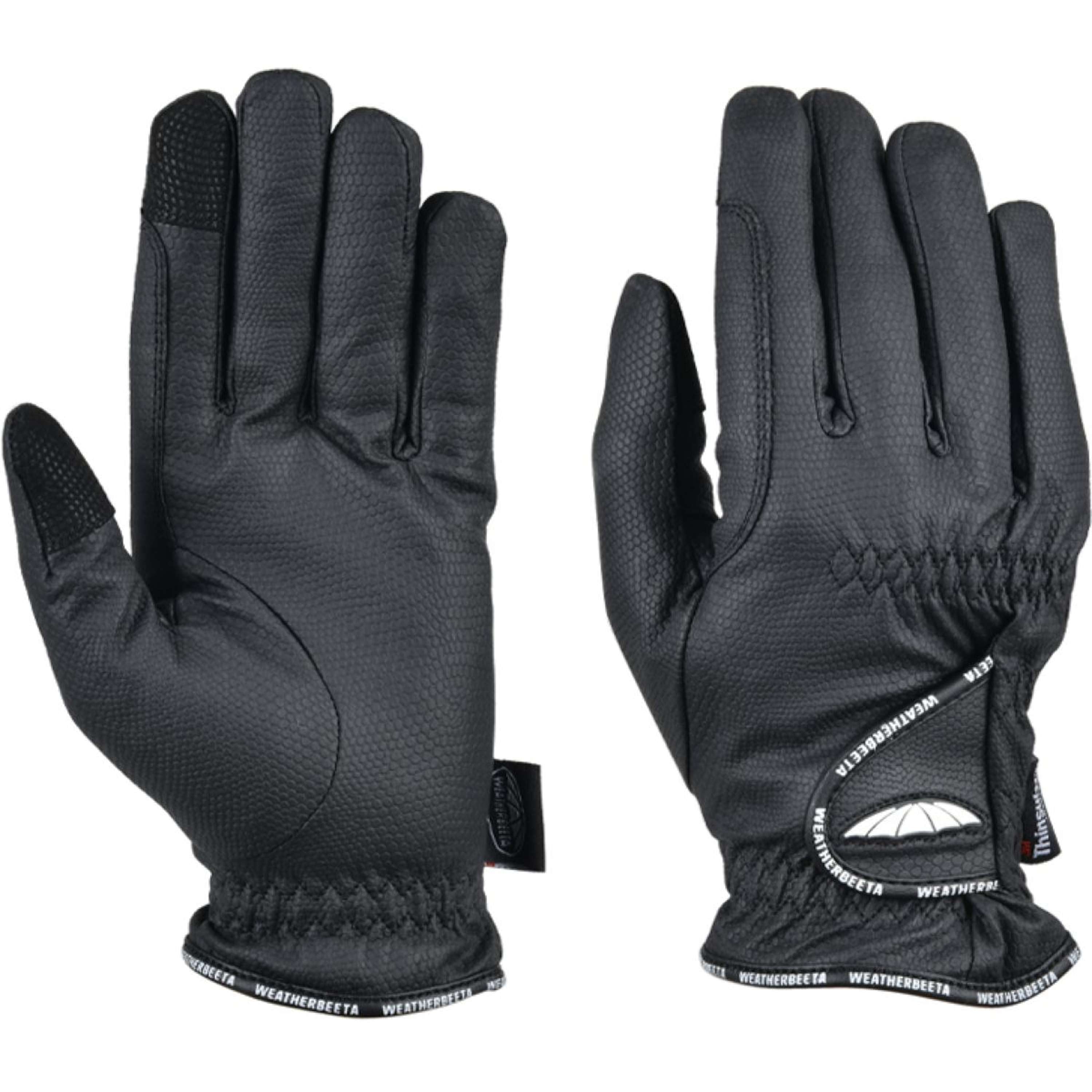 WeatherBeeta Gants d'Équitation Heat-Tec Noir