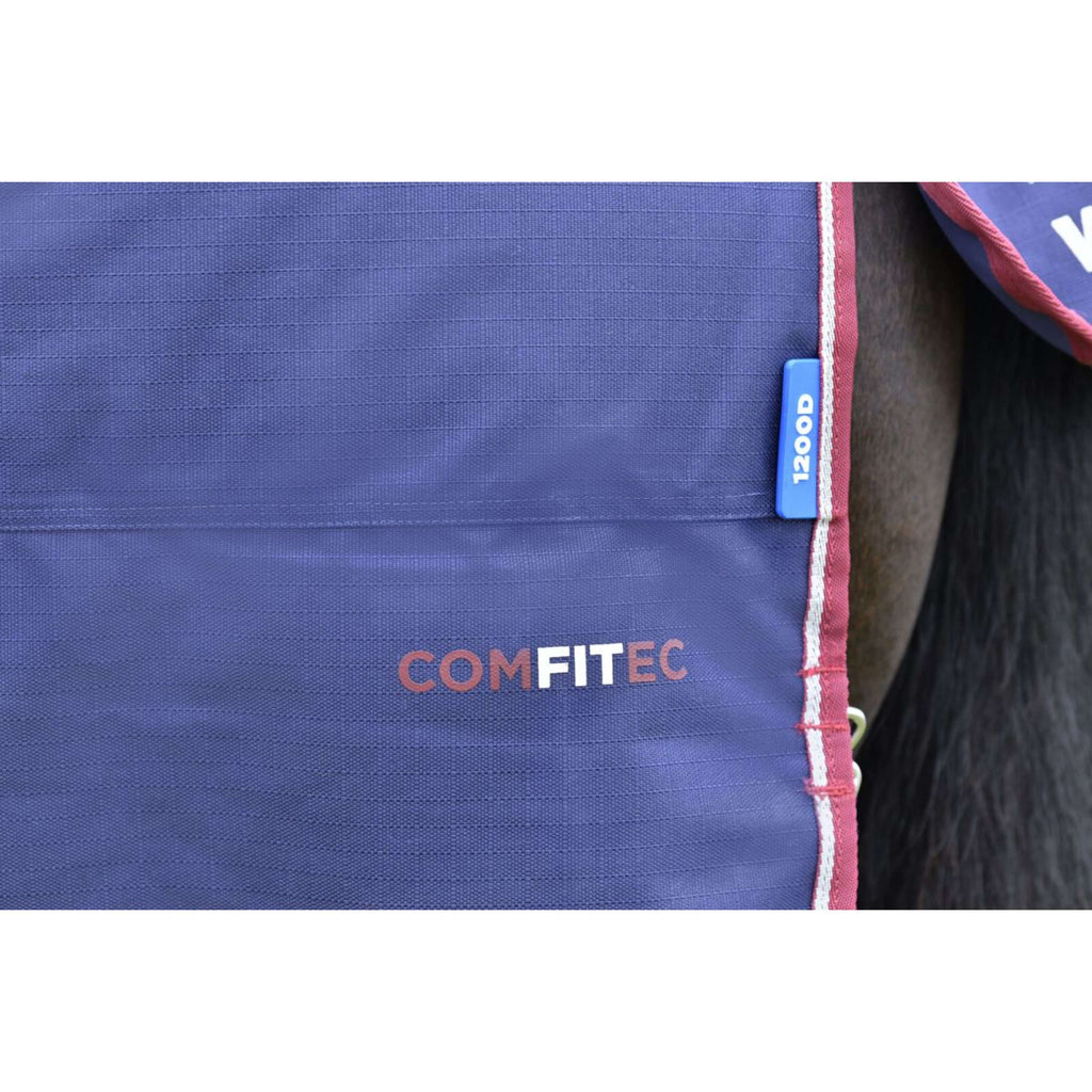 WeatherBeeta ComFiTec Essential Turnout Detach-A-Neck 220g Marine/Bordeaux